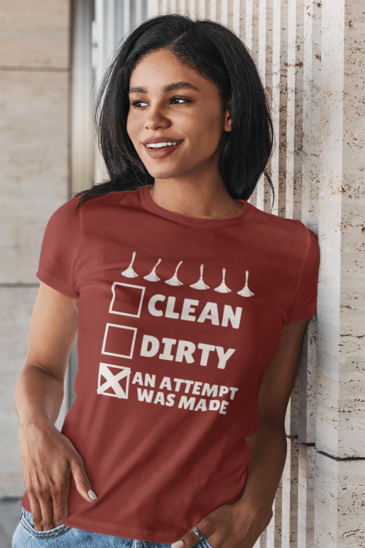 An Attempt Was Made Savvy Cleaner Funny Cleaning Shirts Women's Standard Tee