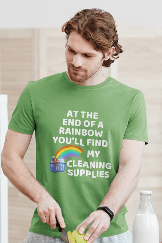 At The End Of The Rainbow Savvy Cleaner Funny Cleaning Shirts Men's Standard Tee