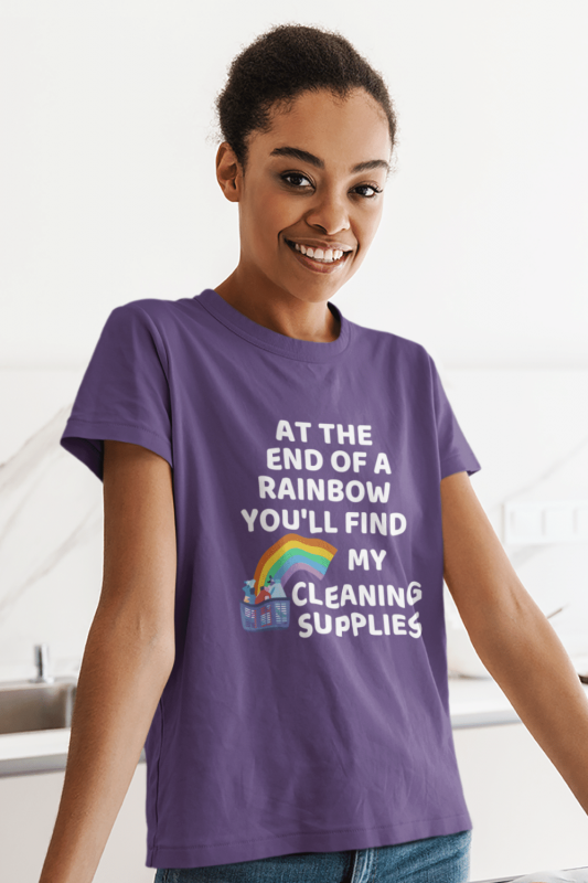 At The End Of The Rainbow Savvy Cleaner Funny Cleaning Shirts Women's Standard Tee