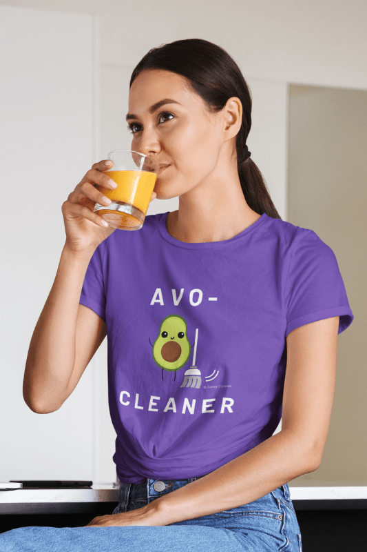 Avo-Cleaner, Savvy Cleaner Funny Cleaning Shirts, Women's Boyfriend T-Shirt