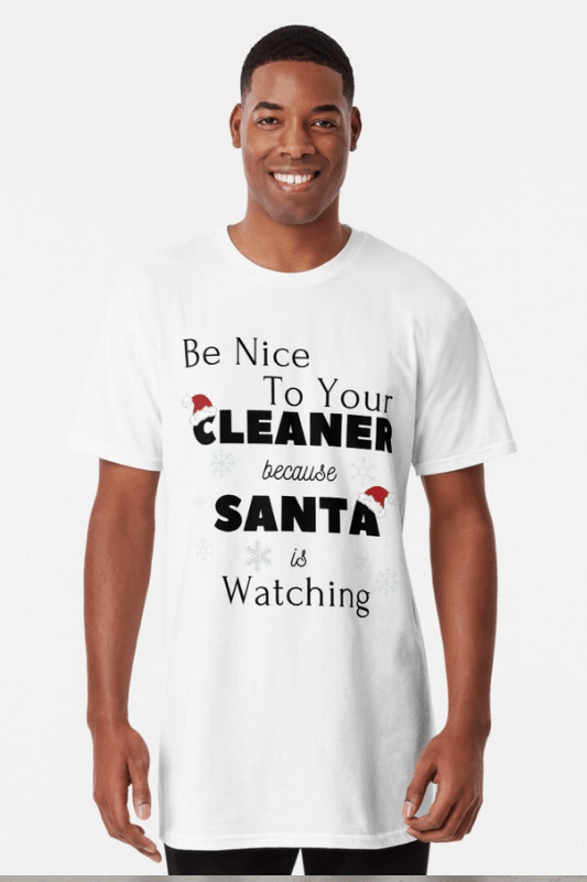 Be Nice to Your Cleaner Savvy Cleaner Funny Cleaning Shirts Long Tee