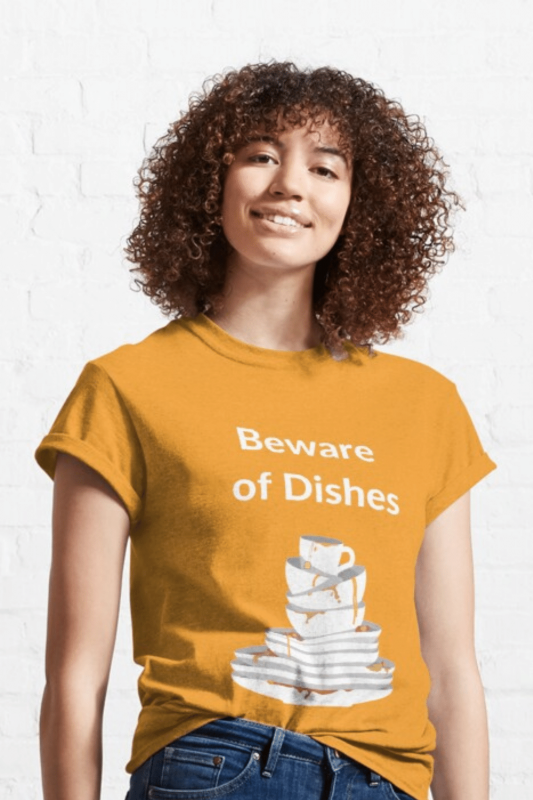 Beware Of Dishes Savvy Cleaner Funny Cleaning Shirts Classic T-Shirt