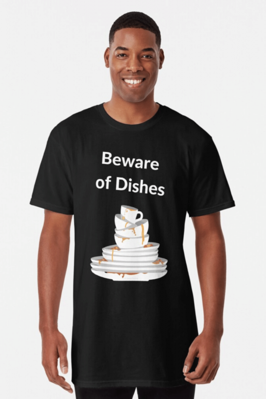 Beware Of Dishes Savvy Cleaner Funny Cleaning Shirts Long T-Shirt