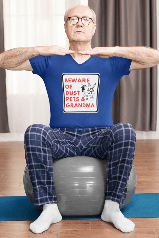 Beware of Grandma Savvy Cleaner Funny Cleaning Shirts Premium V-Neck T-Shirt