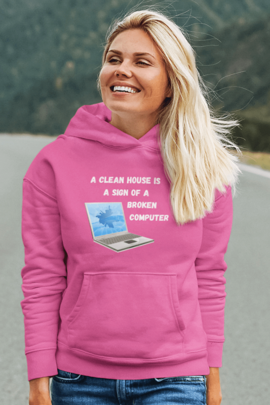Broken Computer Savvy Cleaner Funny Cleaning Shirts Classic Pullover Hoodie