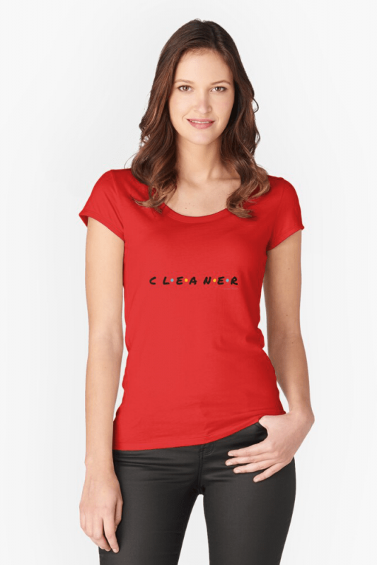 CLEANER, Savvy Cleaner Funny Cleaning Shirts, Scoop Neck shirt