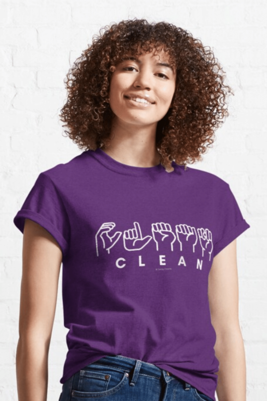Clean Sign Language Savvy Cleaner Funny Cleaning Shirts Classic T-Shirt