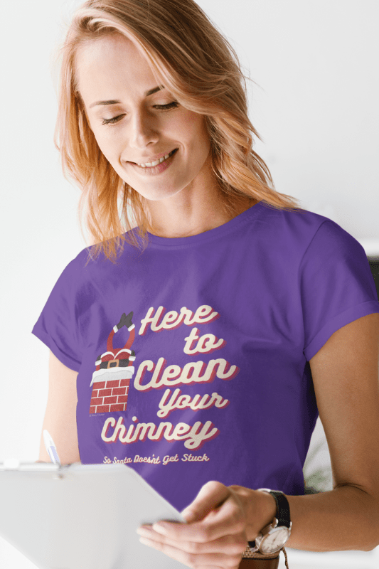 Clean Your Chimney, Savvy Cleaner, Funny Cleaning Shirts, Women's Boyfriend T-Shirt