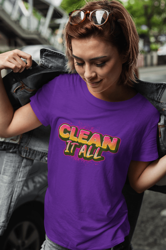 Clean it All, Savvy Cleaner Funny Cleaning Shirts, Women's Classic T-Shirt