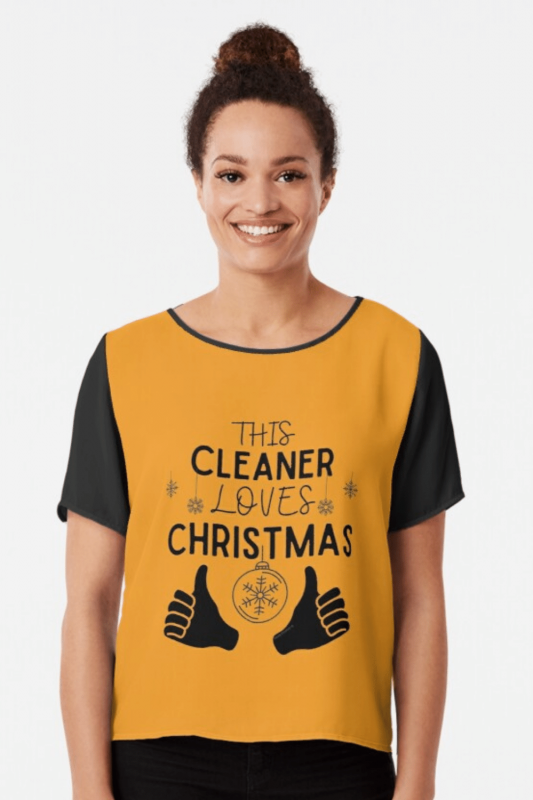 Cleaner Loves Christmas Chiffon Top