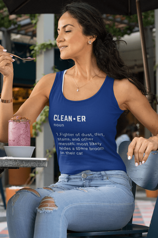 Cleaner Noun Savvy Cleaner Funny Cleaning Shirts Premium Tank Top