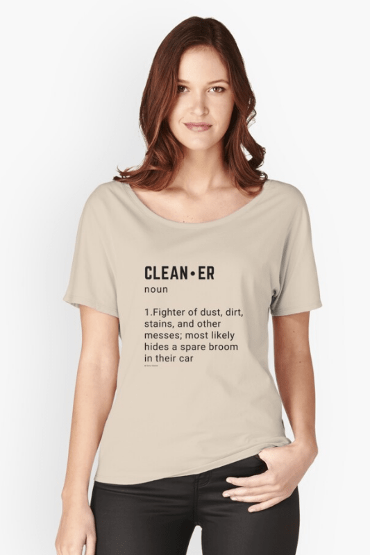 Cleaner Noun Savvy Cleaner Funny Cleaning Shirts Slouch Tee