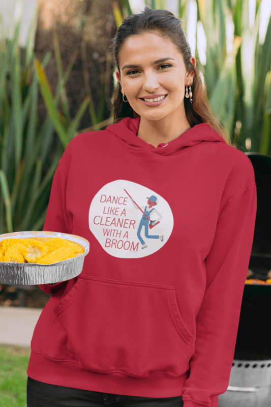 Cleaner with a Broom Savvy Cleaner Funny Cleaning Shirts Classic Pullover Hoodie
