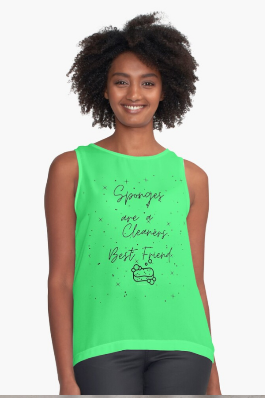 Cleaners Best Friend Savvy Cleaner Funny Cleaning Shirts Sleeveless Top