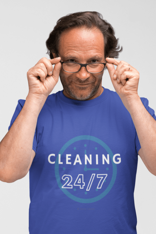 Cleaning 24-7, Savvy Cleaner Funny Cleaning Shirts, Classic T-Shirt