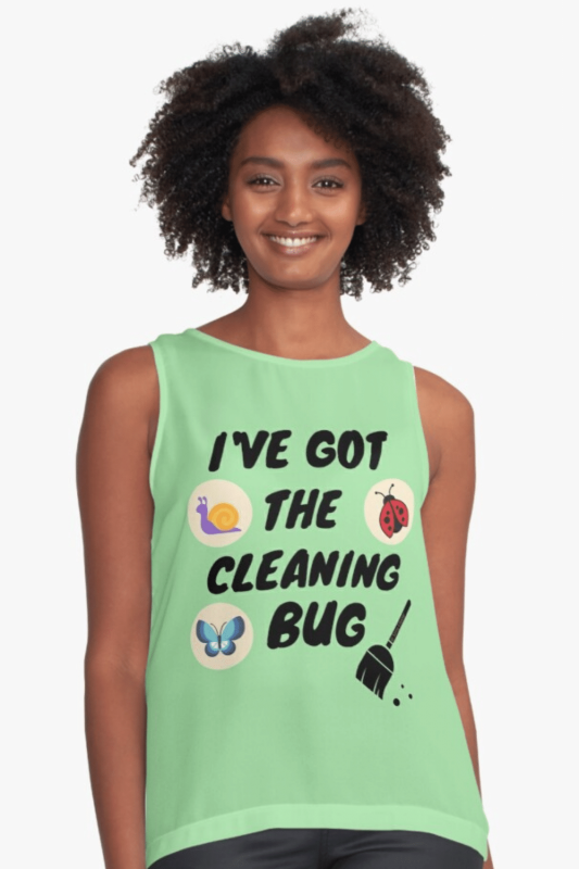 Cleaning Bug Savvy Cleaner Funny Cleaning Shirts Sleeveless Top