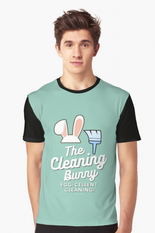 Cleaning Bunny Savvy Cleaner Funny Cleaning Shirts Graphic Tee