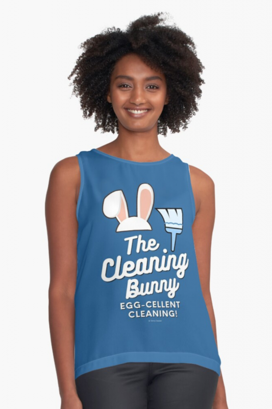 Cleaning Bunny Savvy Cleaner Funny Cleaning Shirts Sleeveless Top