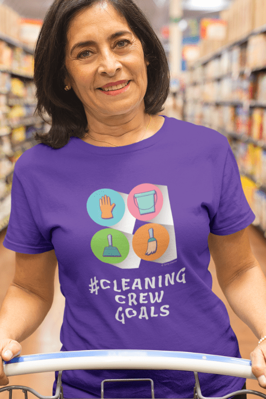 Cleaning Crew Goals Savvy Cleaner Funny Cleaning Shirts Women's Boyfriend T-Shirt