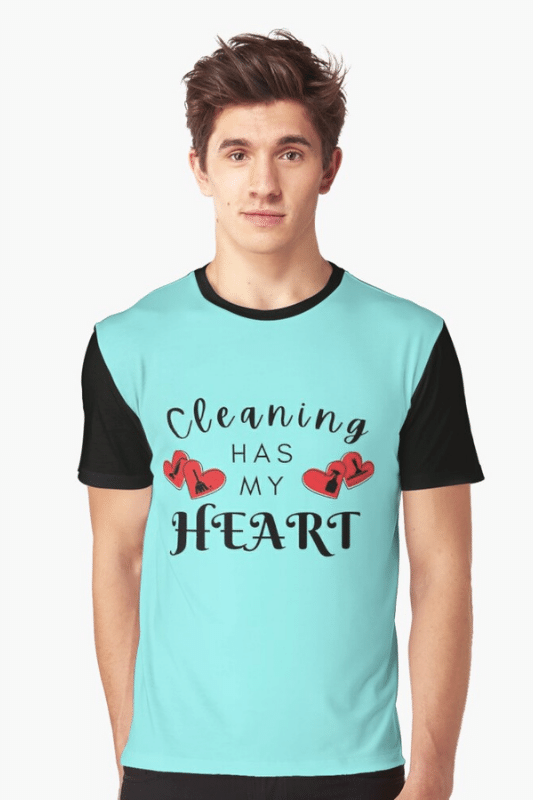 Cleaning Has My Heart Savvy Cleaner Funny Cleaning Shirts Graphic Tee