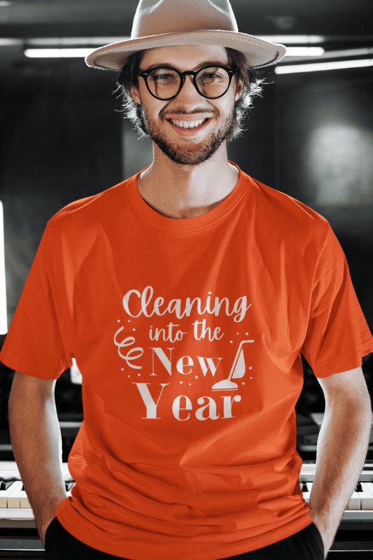 Cleaning Into the New Year Savvy Cleaner Funny Cleaning Shirts Comfort T-Shirt