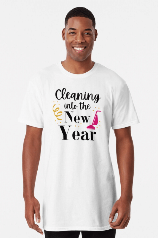 Cleaning Into the New Year Savvy Cleaner Funny Cleaning Shirts Long Tee