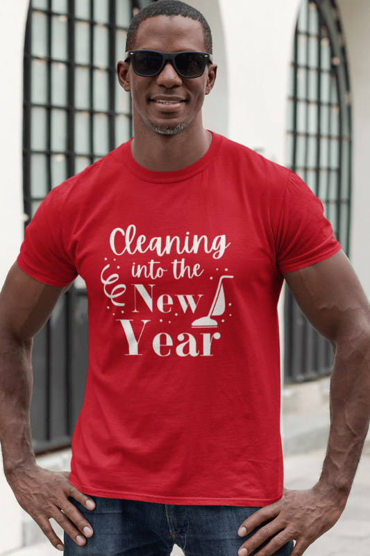 Cleaning Into the New Year Savvy Cleaner Funny Cleaning Shirts Premium T-Shirt