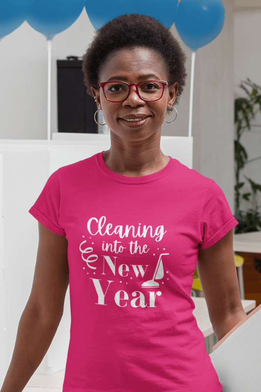 Cleaning Into the New Year Savvy Cleaner Funny Cleaning Shirts Women's Classic T-Shirt