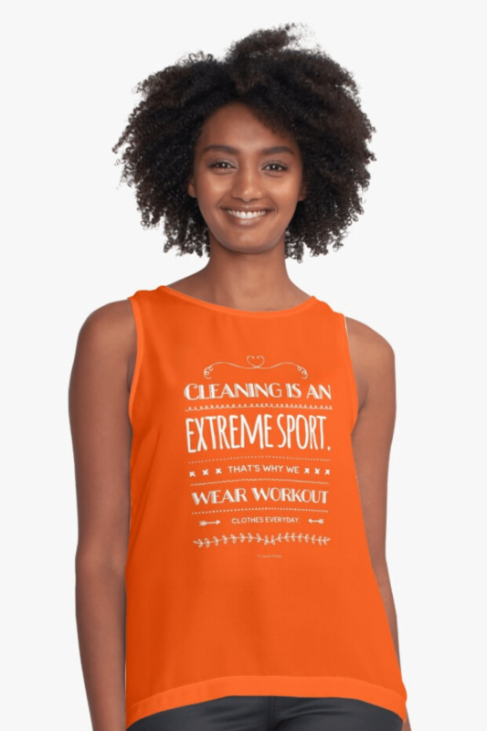 Cleaning Is An Extreme Sport Savvy Cleaner Funny Cleaning Shirts Sleeveless Top
