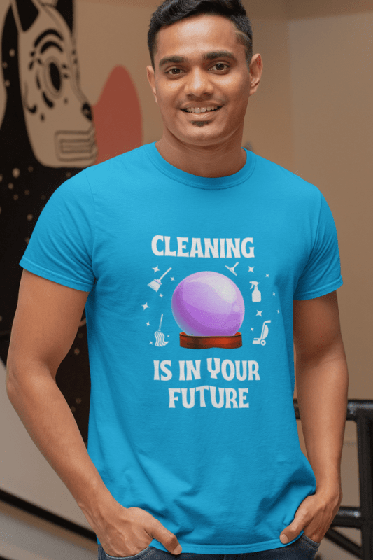 Cleaning Is In Your Future Savvy Cleaner Funny Cleaning Shirts Premium T-Shirt