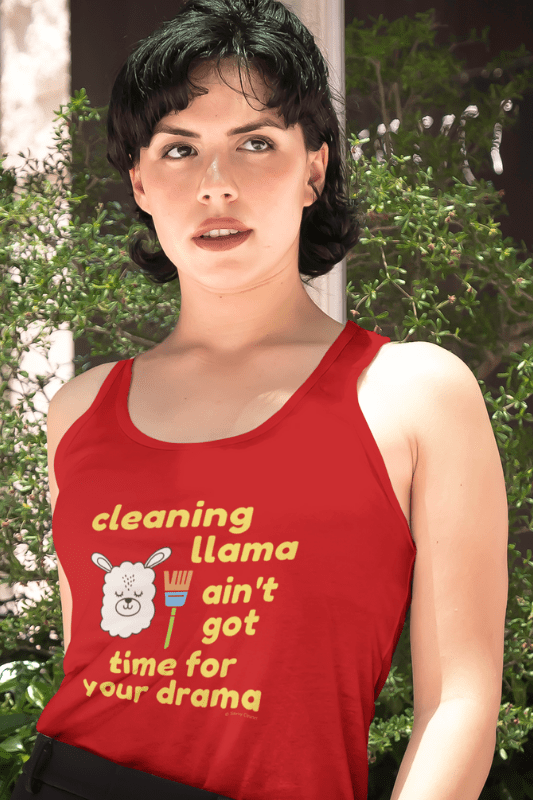 Cleaning Llama, Savvy Cleaner Funny Cleaning Shirts, Classic Tank Top