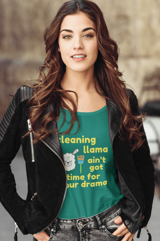 Cleaning Llama, Savvy Cleaner Funny Cleaning Shirts, Women's Slouchy T-Shirt