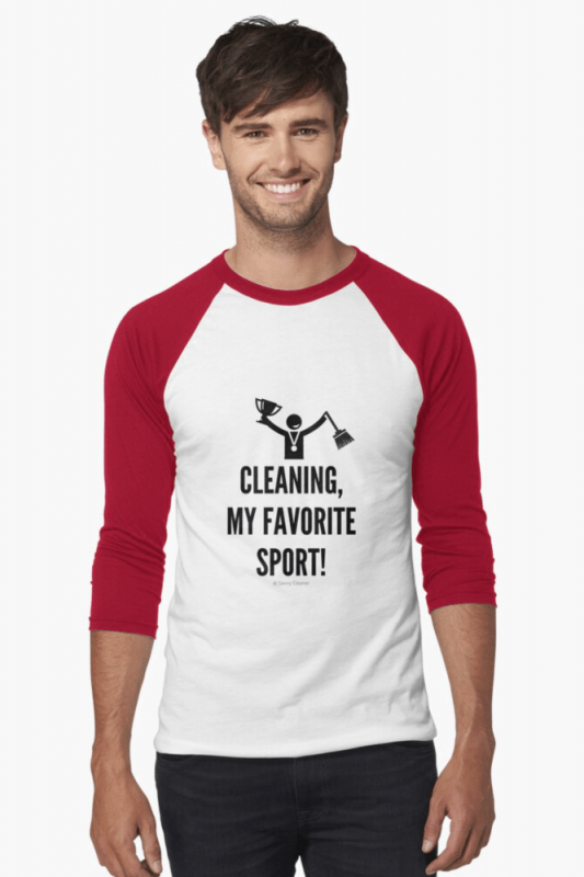 Cleaning My Favorite Sport, Savvy Cleaner Funny Cleaning Shirts, Baseball shirt