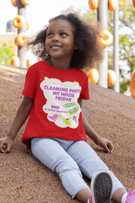 Cleaning Party, Savvy Cleaner Funny Cleaning Shirts, Kids T-Shirt