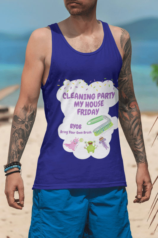 Cleaning Party, Savvy Cleaner Funny Cleaning Shirts, Tank Top