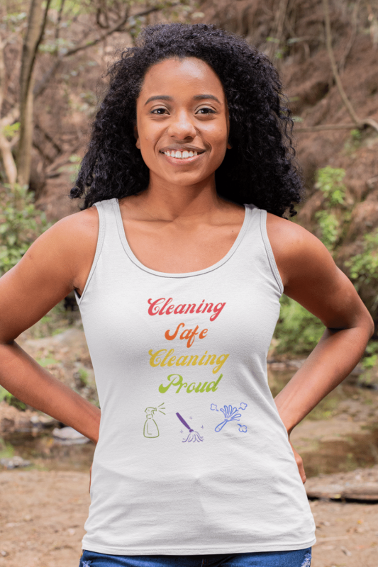 Cleaning Safe Cleaning Proud Savvy Cleaner Funny Cleaning Shirts Classic Tank Top