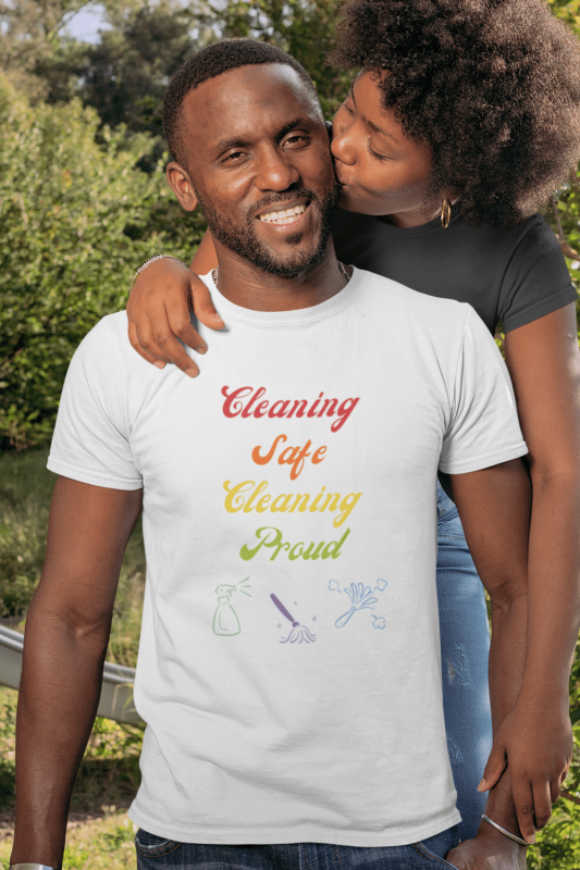 Cleaning Safe Cleaning Proud Savvy Cleaner Funny Cleaning Shirts Men's Standard Tee