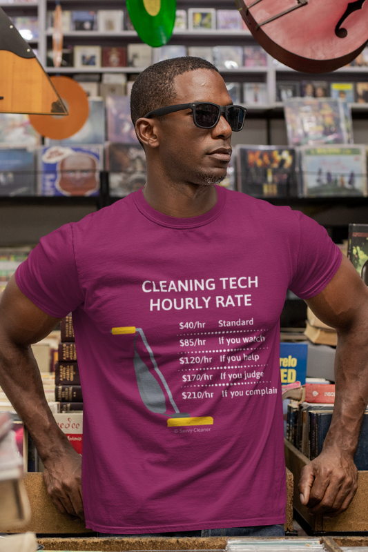 Cleaning Tech, Savvy Cleaner Funny Cleaning Shirts standard t-shirt