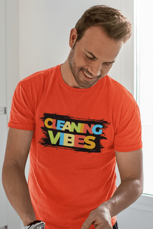 Cleaning Vibes Savvy Cleaner Funny Cleaning Shirts Comfort T-Shirt