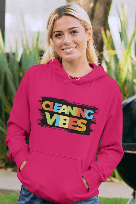 Cleaning Vibes Savvy Cleaner Funny Cleaning Shirts Classic Pullover Hoodie