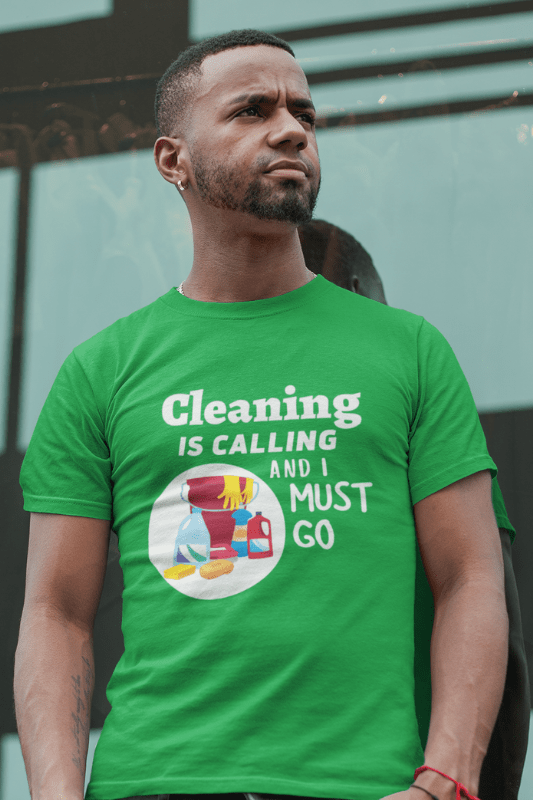 Cleaning is Calling Savvy Cleaner Funny Cleaning Shirts Premium T-Shirt
