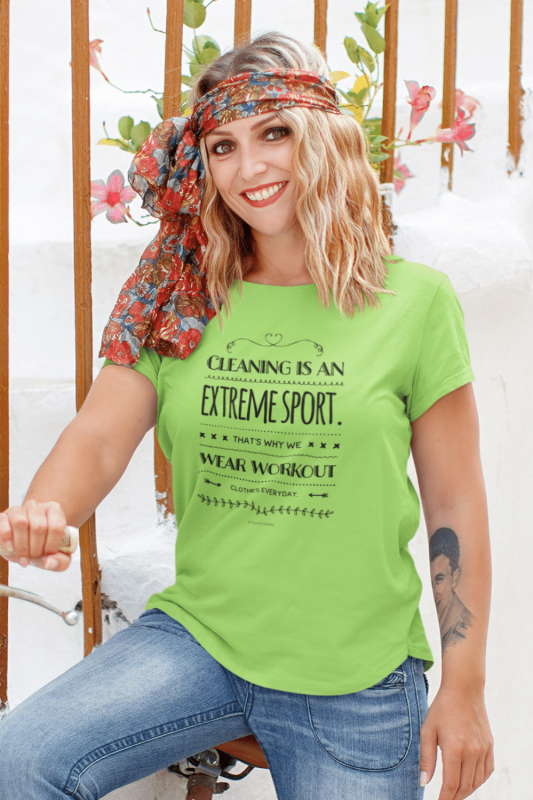 Cleaning is an Extreme Sport Savvy Cleaner Funny Cleaning Shirts Comfort Tee