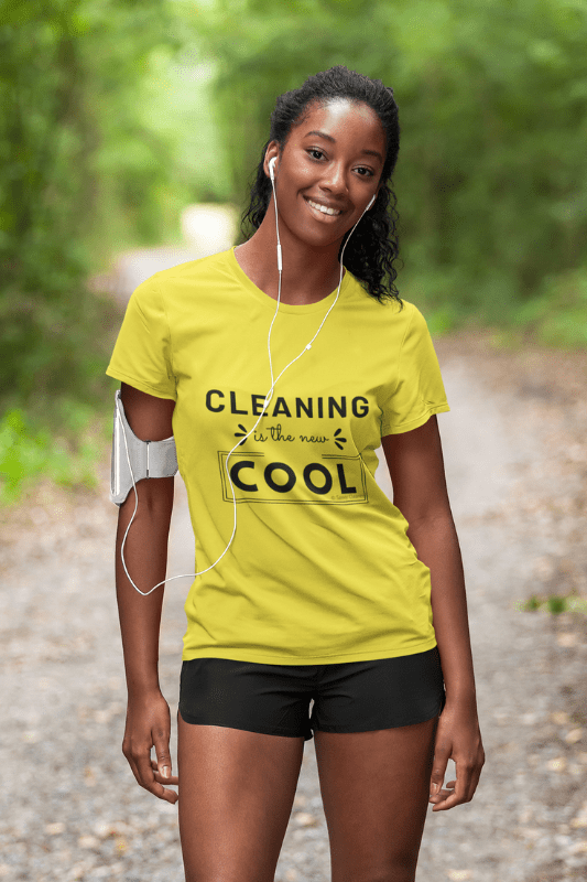 Cleaning is the New Cool, Savvy Cleaner Funny Cleaning Shirts, Women's Boyfriend T-Shirt