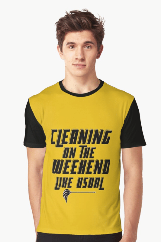 Cleaning on the Weekend Savvy Cleaner Funny Cleaning Shirts Graphic Tee