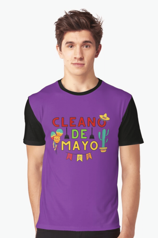 Cleano De Mayo Savvy Cleaner Funny Cleaning Shirts Graphic T-Shirt