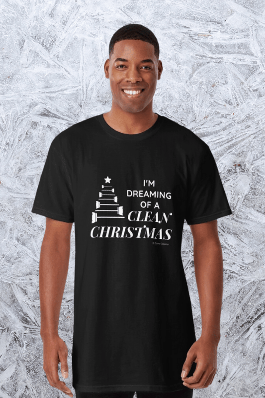 Dreaming of a Clean Christmas Savvy Cleaner Funny Cleaning Shirts Long Tee