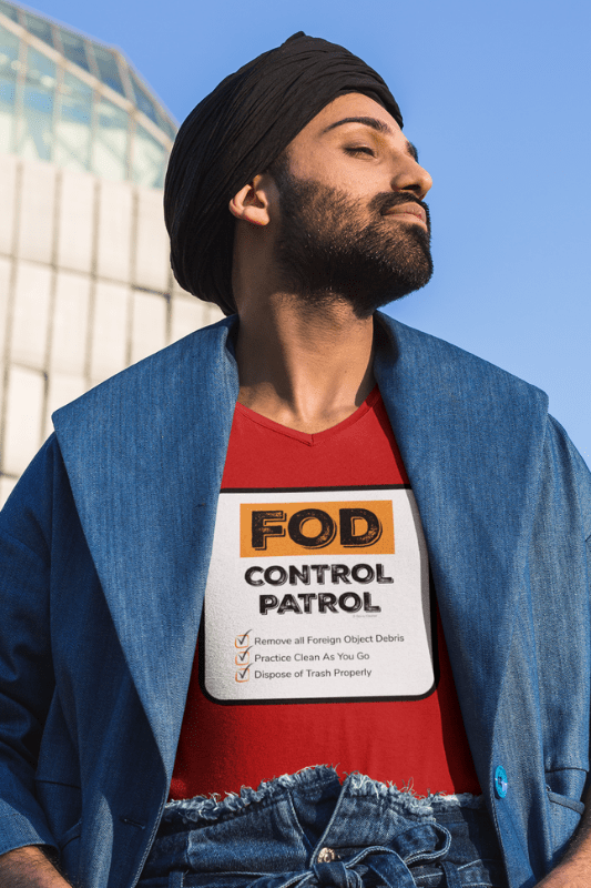FOD Control Patrol, Savvy Cleaner Funny Cleaning Shirts, Premium V-Neck T-Shirt