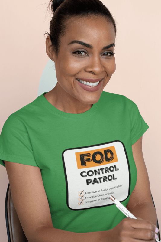 FOD Control Patrol, Savvy Cleaner Funny Cleaning Shirts, Women's Comfort T-Shirt