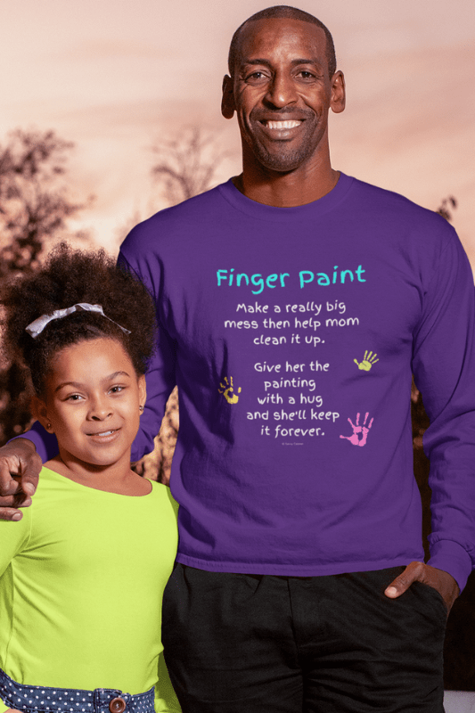 Finger Paint Savvy Cleaner Funny Cleaning Shirts Classic Long Sleeve T-Shirt