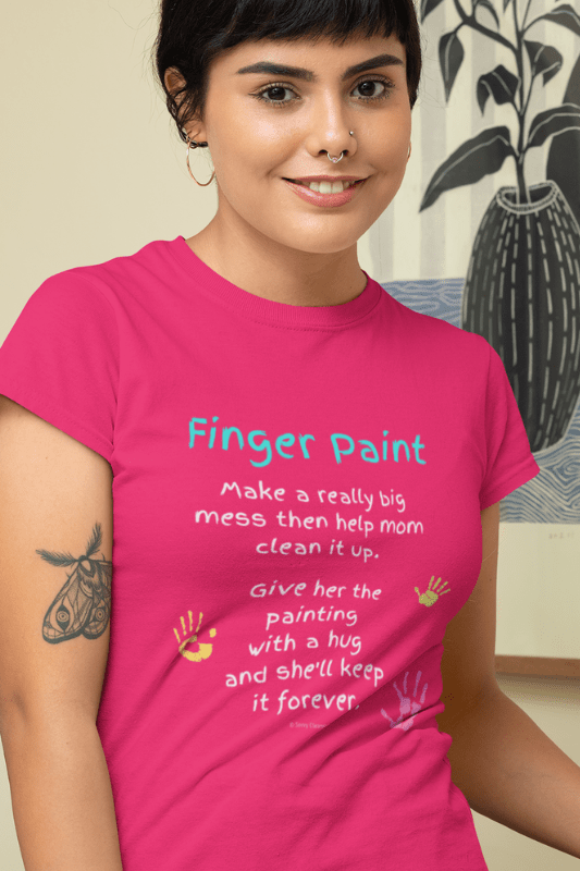 Finger Paint Savvy Cleaner Funny Cleaning Shirts Women's Classic T-Shirt